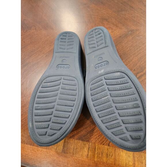 Womens Crocs Rhonda Wedge Grey and Purple size 10 - Picture 4 of 7